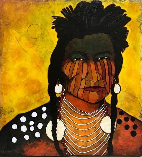 Crow Indian Warrior Man-Painting-Kevin Red Star-Sorrel Sky Gallery