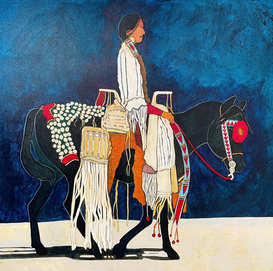 Crow Lady on Parade-Painting-Kevin Red Star-Sorrel Sky Gallery