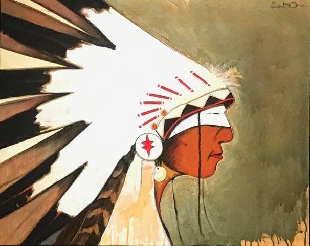 Northern Plains Man-Painting-Kevin Red Star-Sorrel Sky Gallery