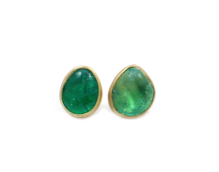 Freeform Muzo Emerald Post Earrings-Jewelry-Loren Nicole-Sorrel Sky Gallery