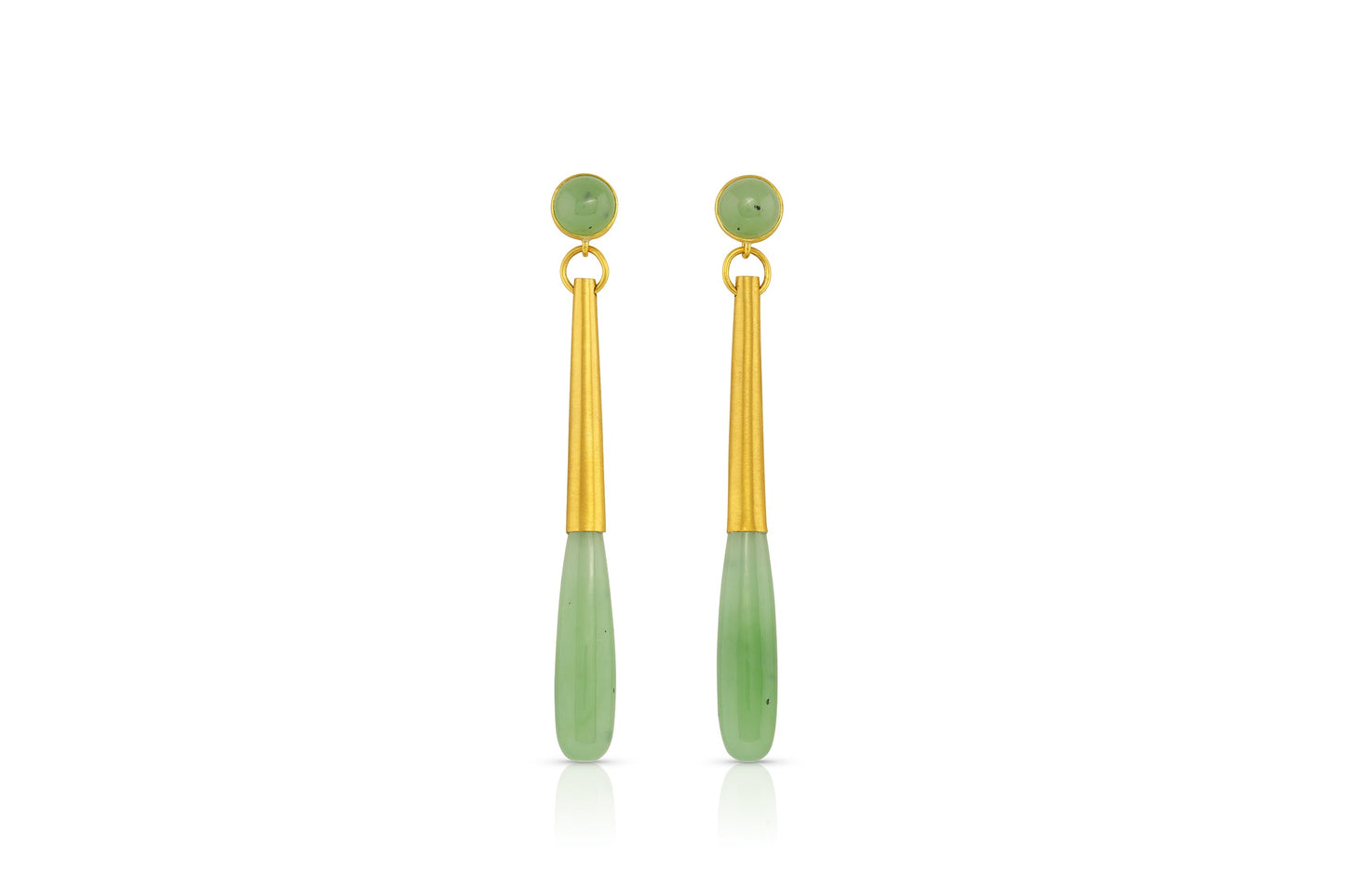 Green Jade Torpedo Earrings-jewelry-Loren Nicole-Sorrel Sky Gallery