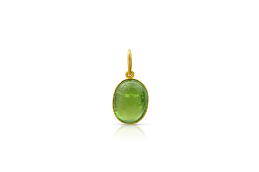 Green Tourmaline Charm Pendant-jewelry-Loren Nicole-Sorrel Sky Gallery