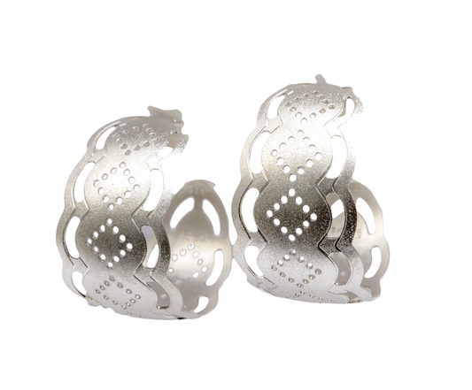 Lace Hoop Earrings-Jewelry-Maria Samora-Sorrel Sky Gallery