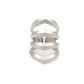 Pierced Rhomboid Ring Sterling Silver