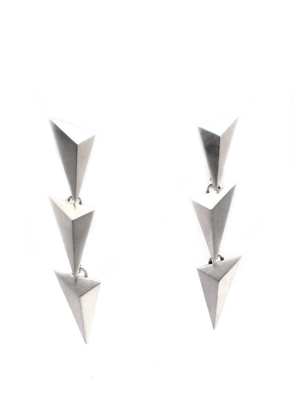 Tetra Triple Link Earrings-Jewelry-Maria Samora-Sorrel Sky Gallery