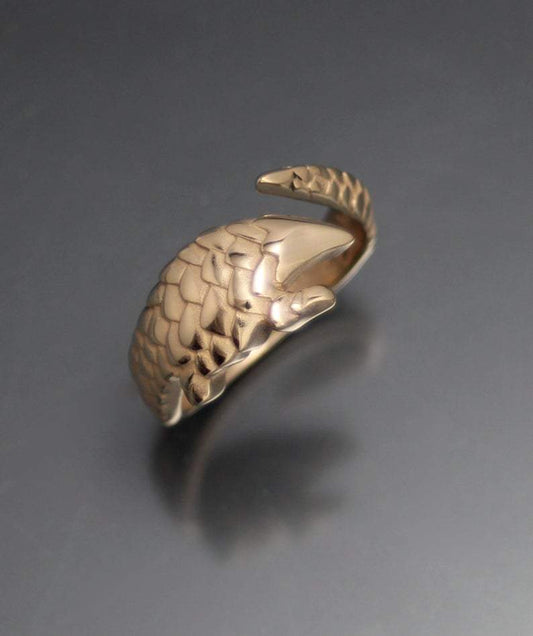 Bronze Pangolin Ring-Jewelry-Michael Tatom-Sorrel Sky Gallery