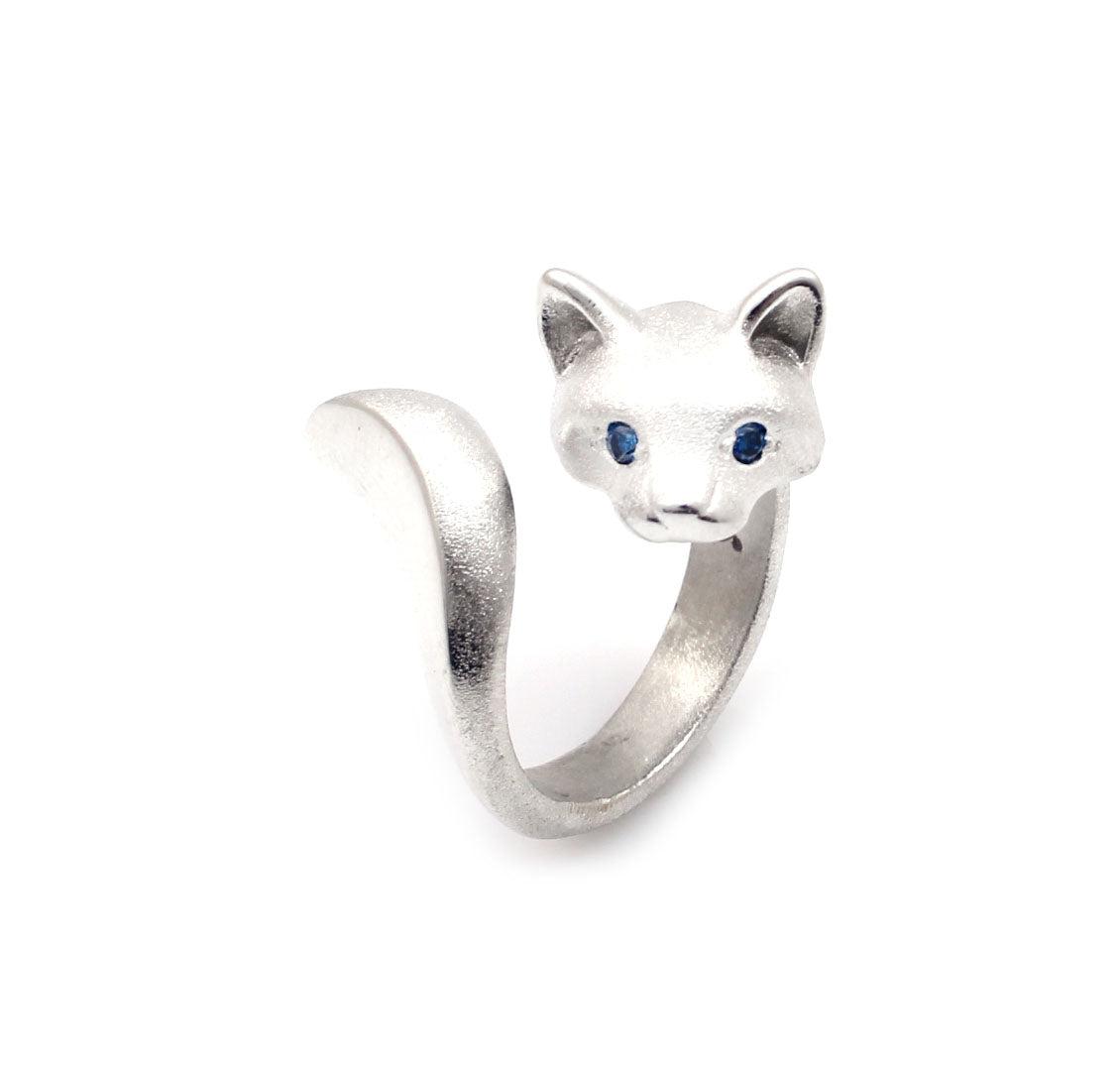 Silver Cat Ring-Jewelry-Michael Tatom-Sorrel Sky Gallery