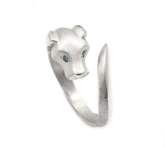 Silver Dachshund Dog Ring-Jewelry-Michael Tatom-Sorrel Sky Gallery
