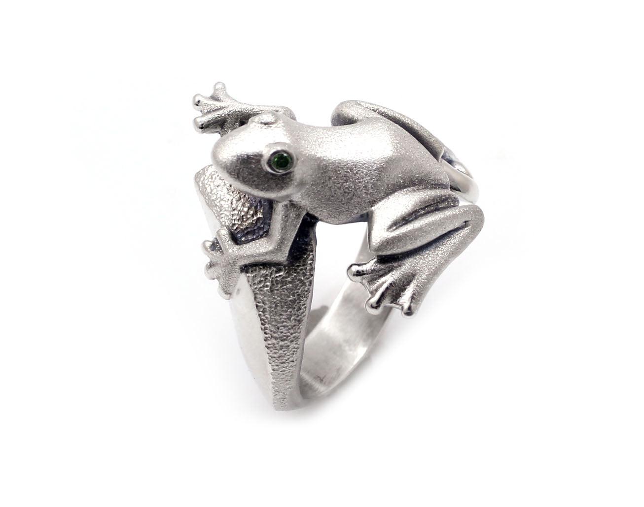 Silver Frog Ring-Jewelry-Michael Tatom-Sorrel Sky Gallery