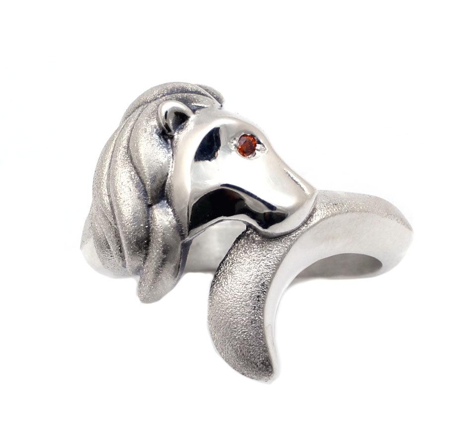 Silver Lion Ring-Jewelry-Michael Tatom-Sorrel Sky Gallery