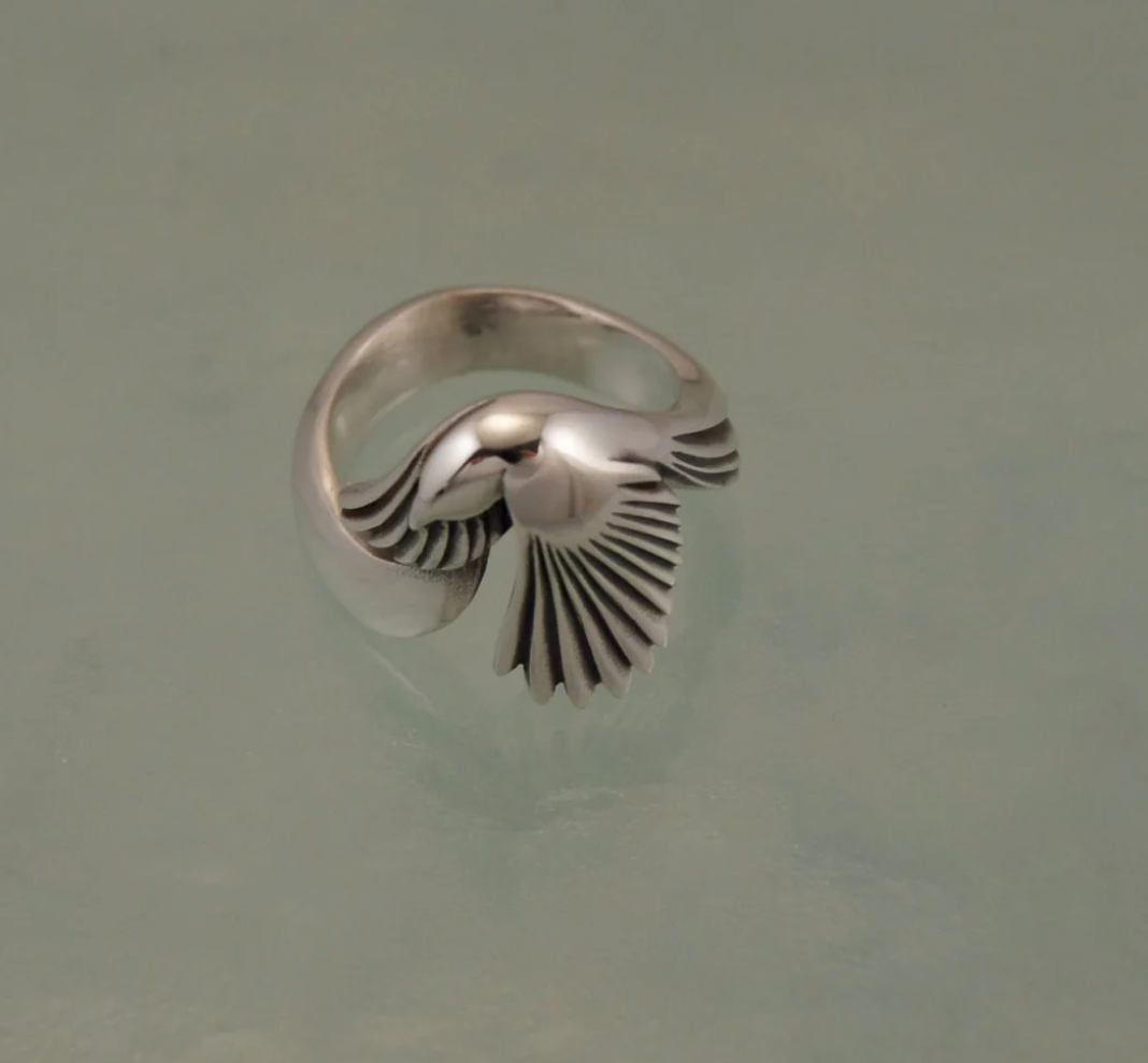Silver Magpie Ring-Jewelry-Michael Tatom-Sorrel Sky Gallery