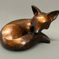 Medium Laying Down Fox Kit-Sculpture-Michael Tatom-Sorrel Sky Gallery