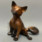 Medium Sitting Fox Kit-Sculpture-Michael Tatom-Sorrel Sky Gallery