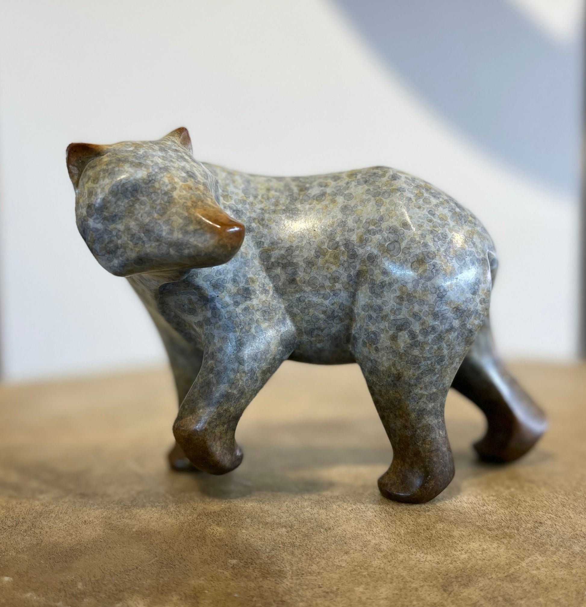 Small Walking Bear-Sculpture-Michael Tatom-Sorrel Sky Gallery