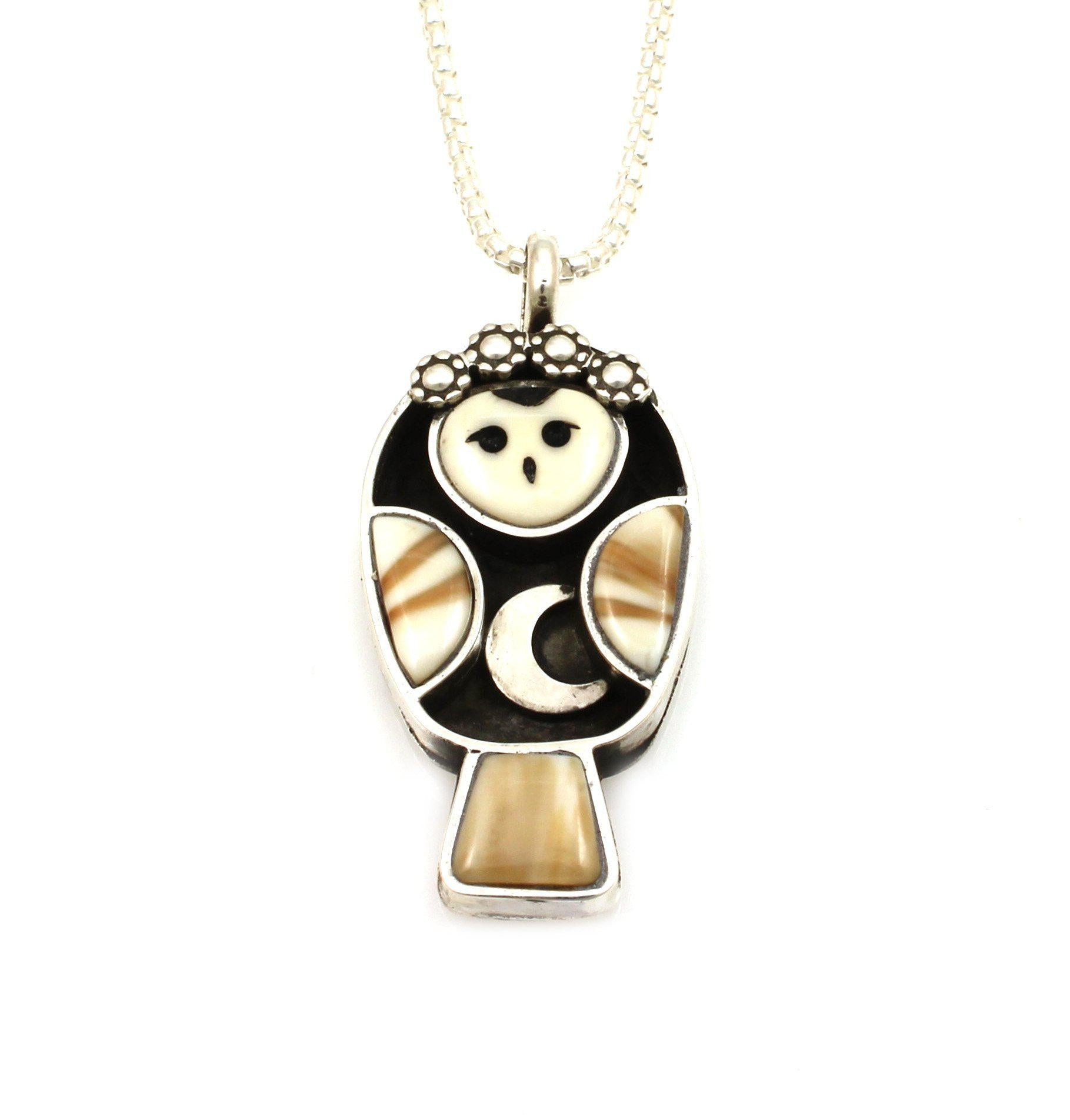 Small Owl Pendant-Jewelry-Michelle Tapia-Sorrel Sky Gallery