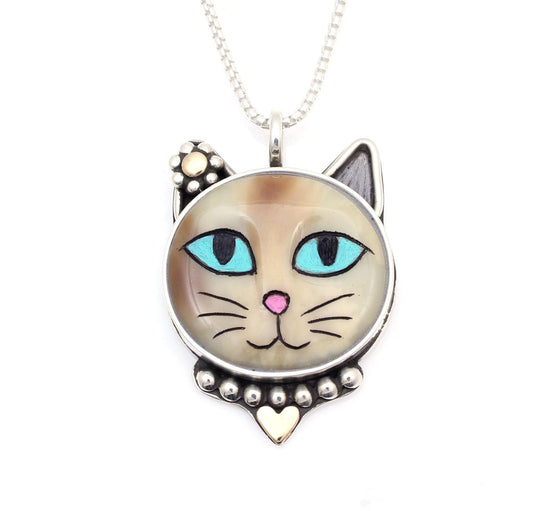 Large Cat Pendant-jewelry-Michelle Tapia-Sorrel Sky Gallery