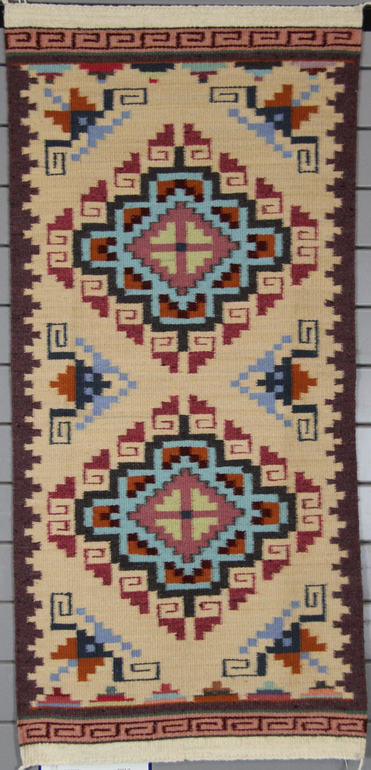 15 3/4" x 34" Burntwater-Weaving-Navajo Weaving-Sorrel Sky Gallery