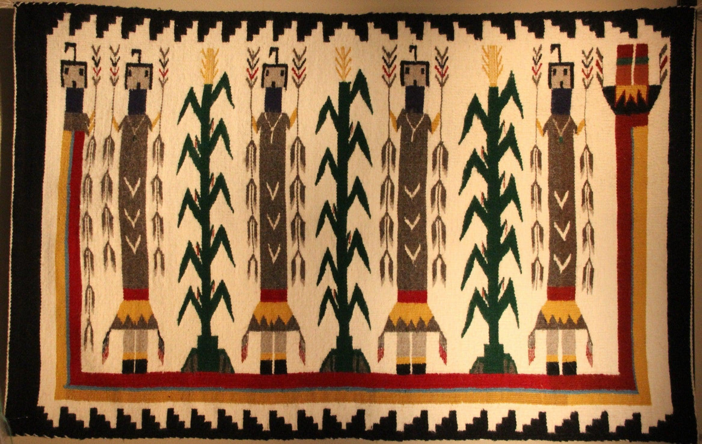 27" x 43" Yei Navajo Weaving-Weaving-Navajo Weaving-Sorrel Sky Gallery