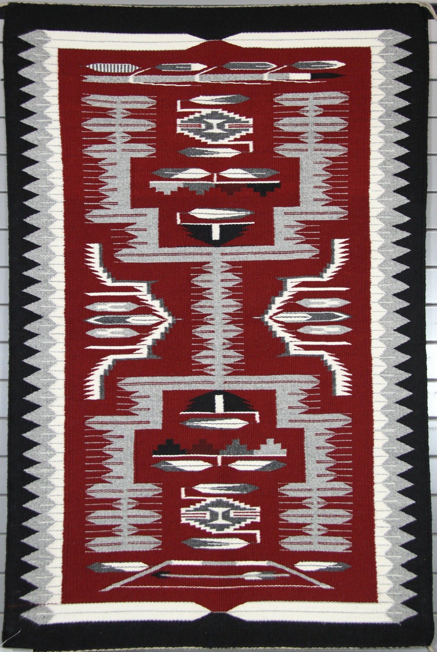 29 1/2" x 45 1/4" Storm Pattern-Weaving-Navajo Weaving-Sorrel Sky Gallery