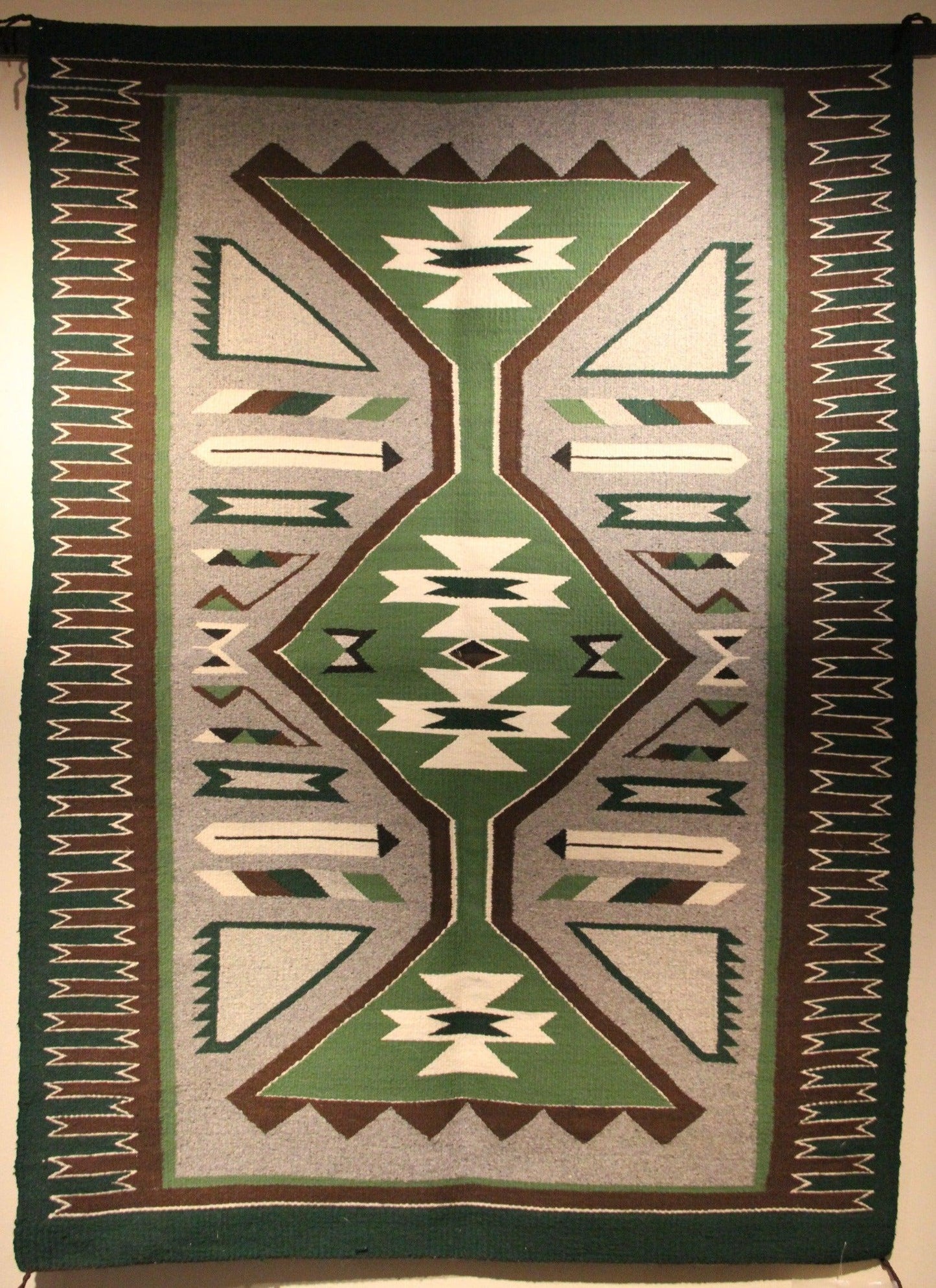 32" x 44" Teec Nos Pos Navajo Weaving-Weaving-Navajo Weaving-Sorrel Sky Gallery