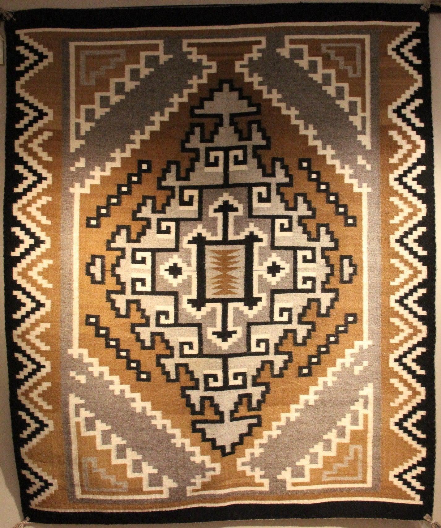 46" x 55" Two Grey Hills Weaving-Weaving-Navajo Weaving-Sorrel Sky Gallery