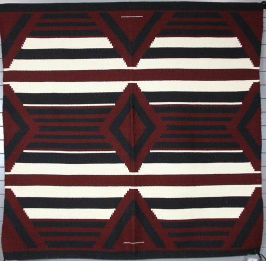 50 1/2" x 51 1/2" 3rd Phase Chiefs-Weaving-Navajo Weaving-Sorrel Sky Gallery