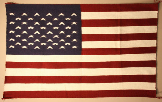 American Flag by Bertha Harvey-Weaving-Navajo Weaving-Sorrel Sky Gallery