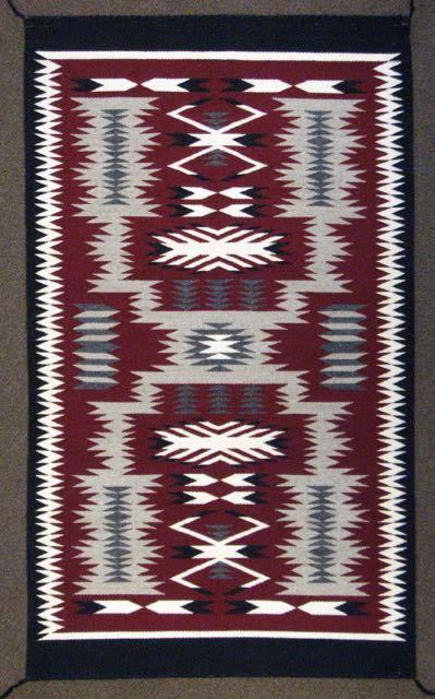Navajo Rug - Storm Pattern by Louise Yazzie Weaver-Weaving-Navajo Weaving-Sorrel Sky Gallery