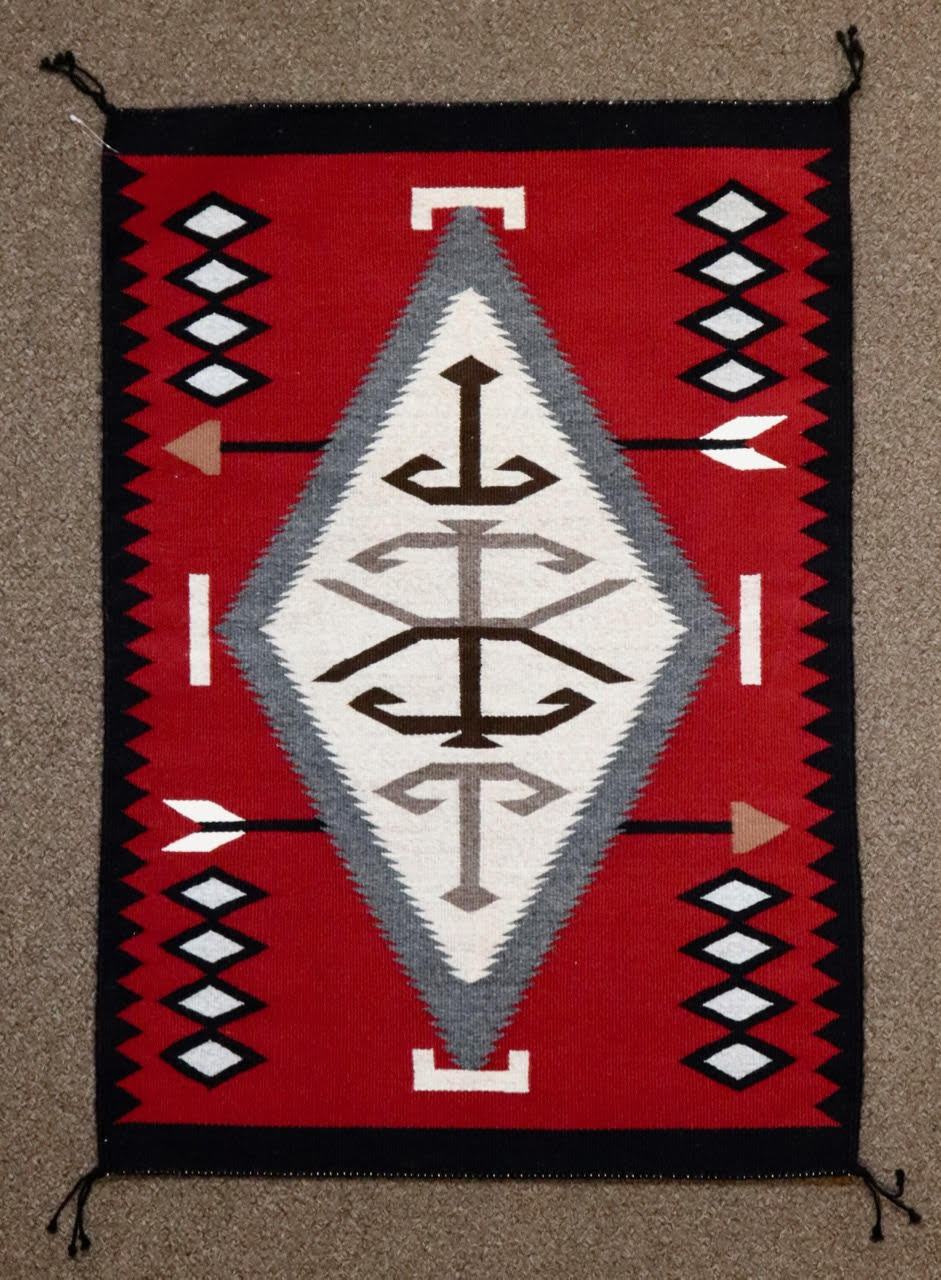 Navajo Weaving - J.B. Moore Crystal Plate Recreation Rug by Sharon Bahe-Weaving-Navajo Weaving-Sorrel Sky Gallery