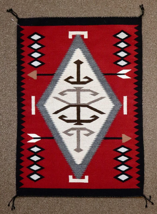 Navajo Weaving - J.B. Moore Crystal Plate Recreation Rug by Sharon Bahe-Weaving-Navajo Weaving-Sorrel Sky Gallery