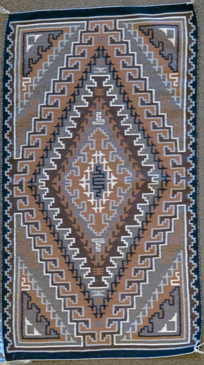 Navajo Weaving-Two Grey Hills-Weaving-Navajo Weaving-Sorrel Sky Gallery