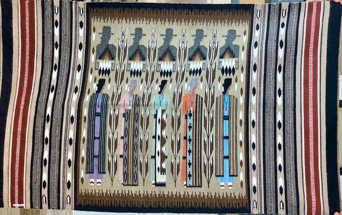 Watched Over By Men - Navajo Weaving-Weaving-Navajo Weaving-Sorrel Sky Gallery