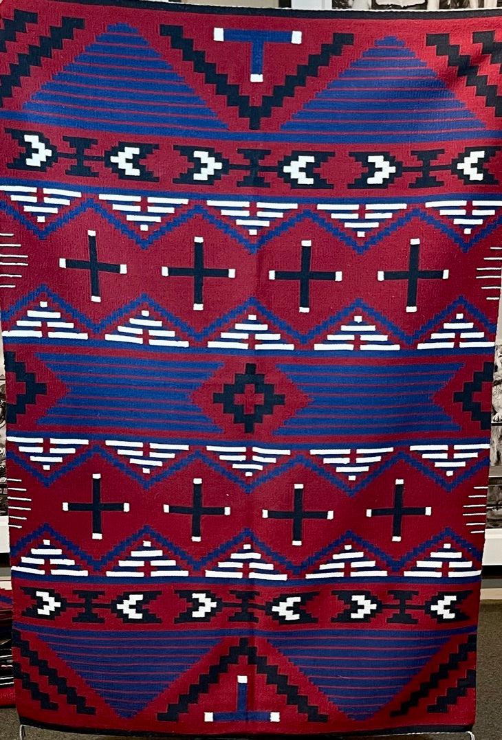 Weaving Blanket Recreation Navajo Weaving by Lorraine Tso-Weaving-Navajo Weaving-Sorrel Sky Gallery