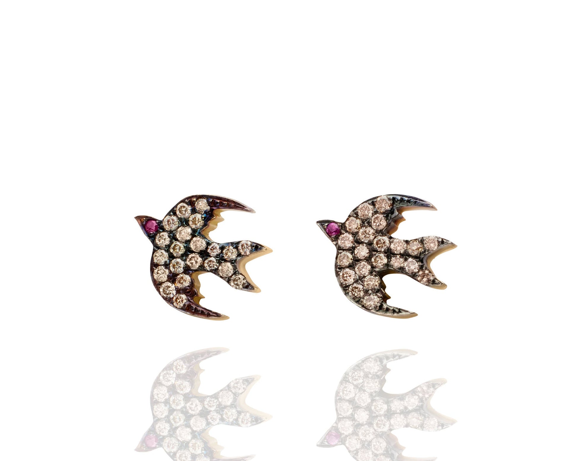 Diamond Bird Studs-Jewelry-Nayla Shami-Sorrel Sky Gallery