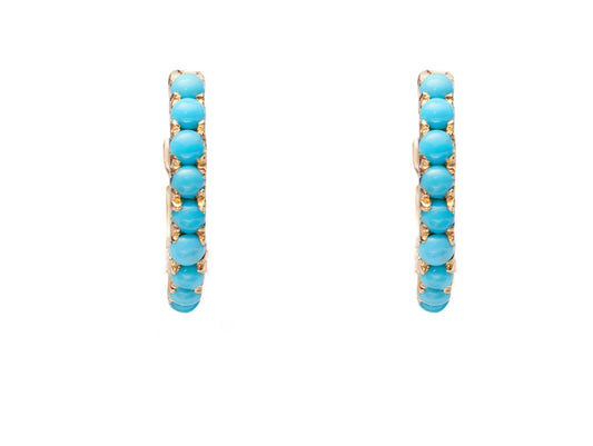 Sleeping Beauty Turquoise Hoop Earrings