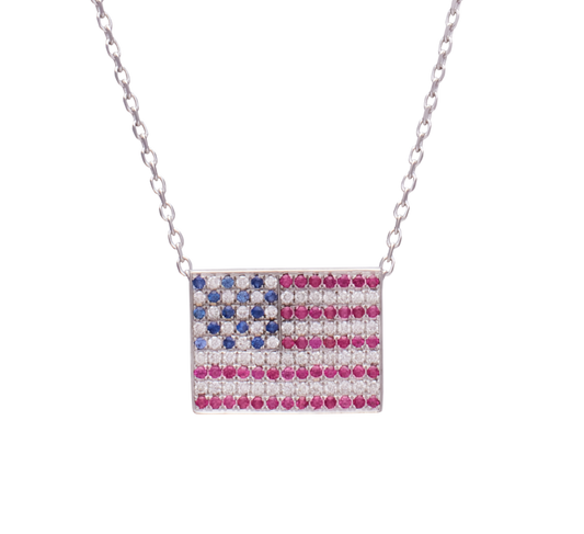US Flag Diamonds and Rubies Pendant – Sorrel Sky Gallery