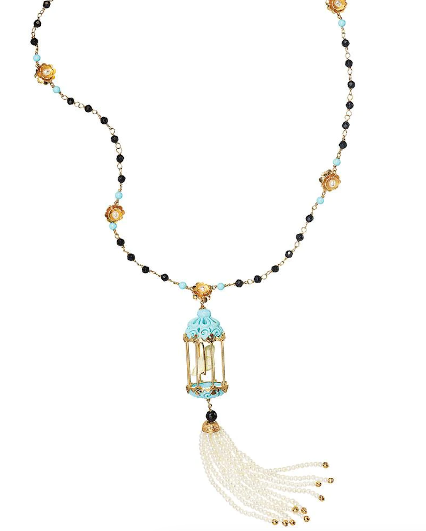 Aviary Tassel Turquoise Necklace-Jewelry-Of Rare Origin-Sorrel Sky Gallery