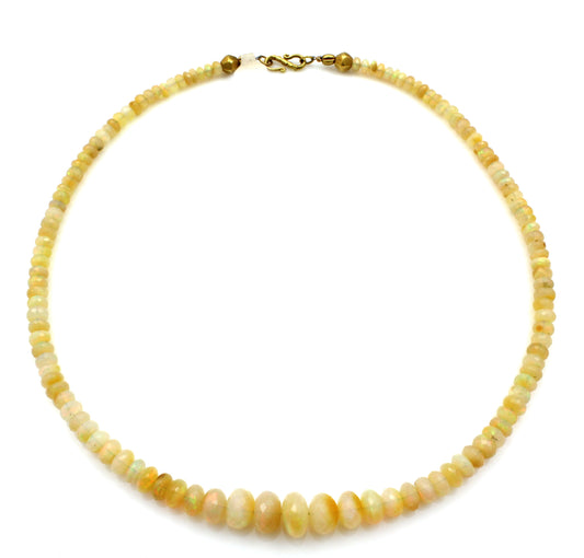 Faceted Ethiopian Opal Necklace
