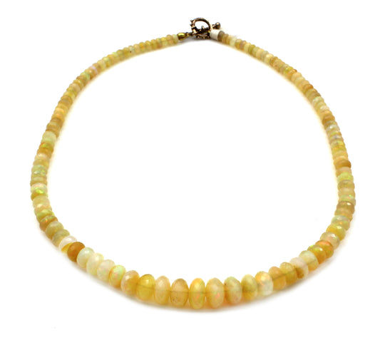 Faceted Ethiopian Opal Necklace