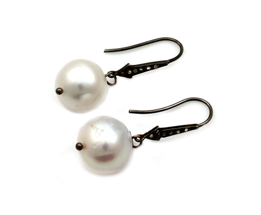 Pearl And Diamond Earrings
