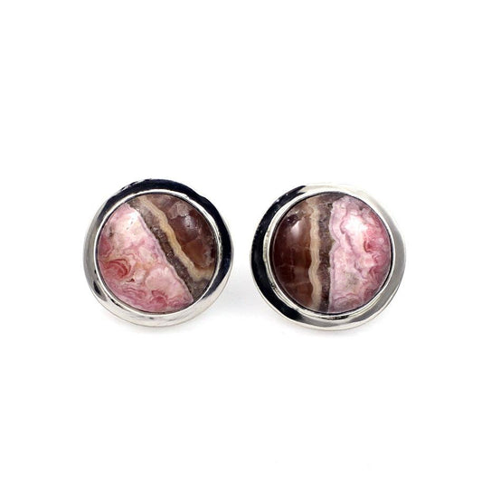 Rhodocrocite Stud Earrings-Jewelry-Pam Springall-Sorrel Sky Gallery