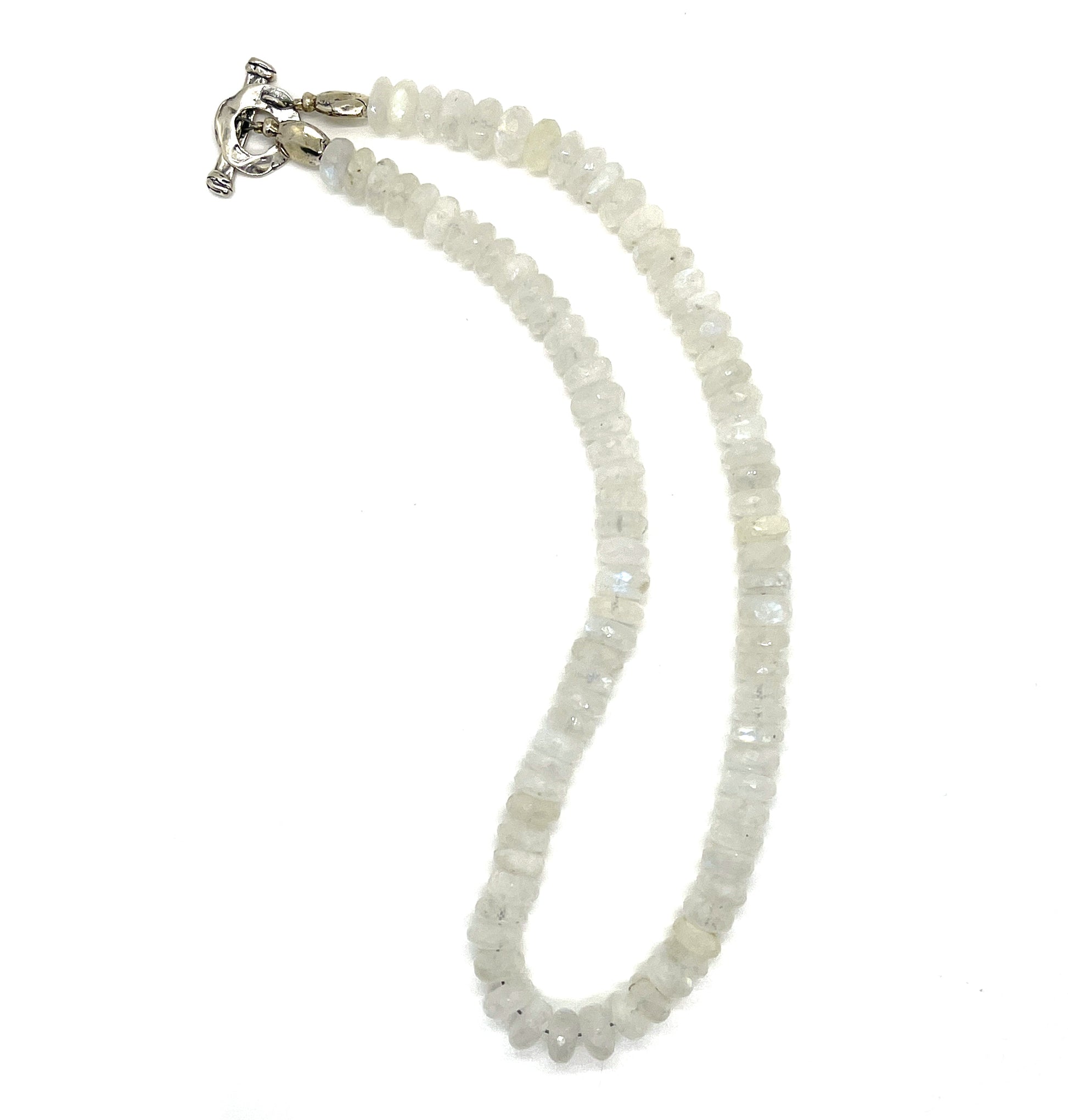 Rainbow Moonstone Bead Necklace 20"-jewelry-Pam Springall-Sorrel Sky Gallery