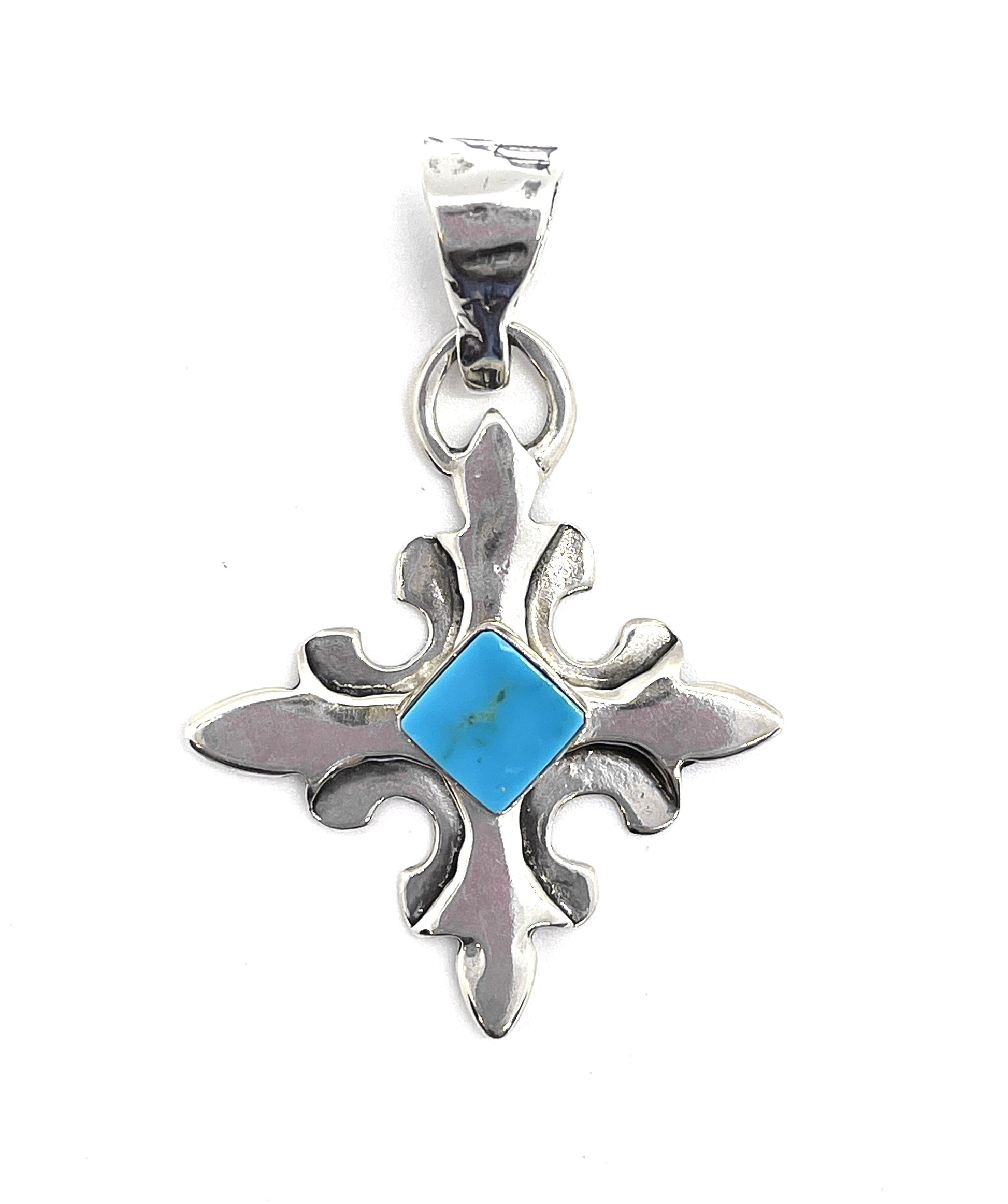 SRS #10 Turquoise Cross Pendant-jewelry-Pam Springall-Sorrel Sky Gallery