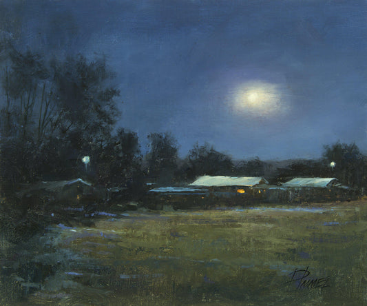 Moon Over Ranchitos-Painting-Peggy Immel-Sorrel Sky Gallery