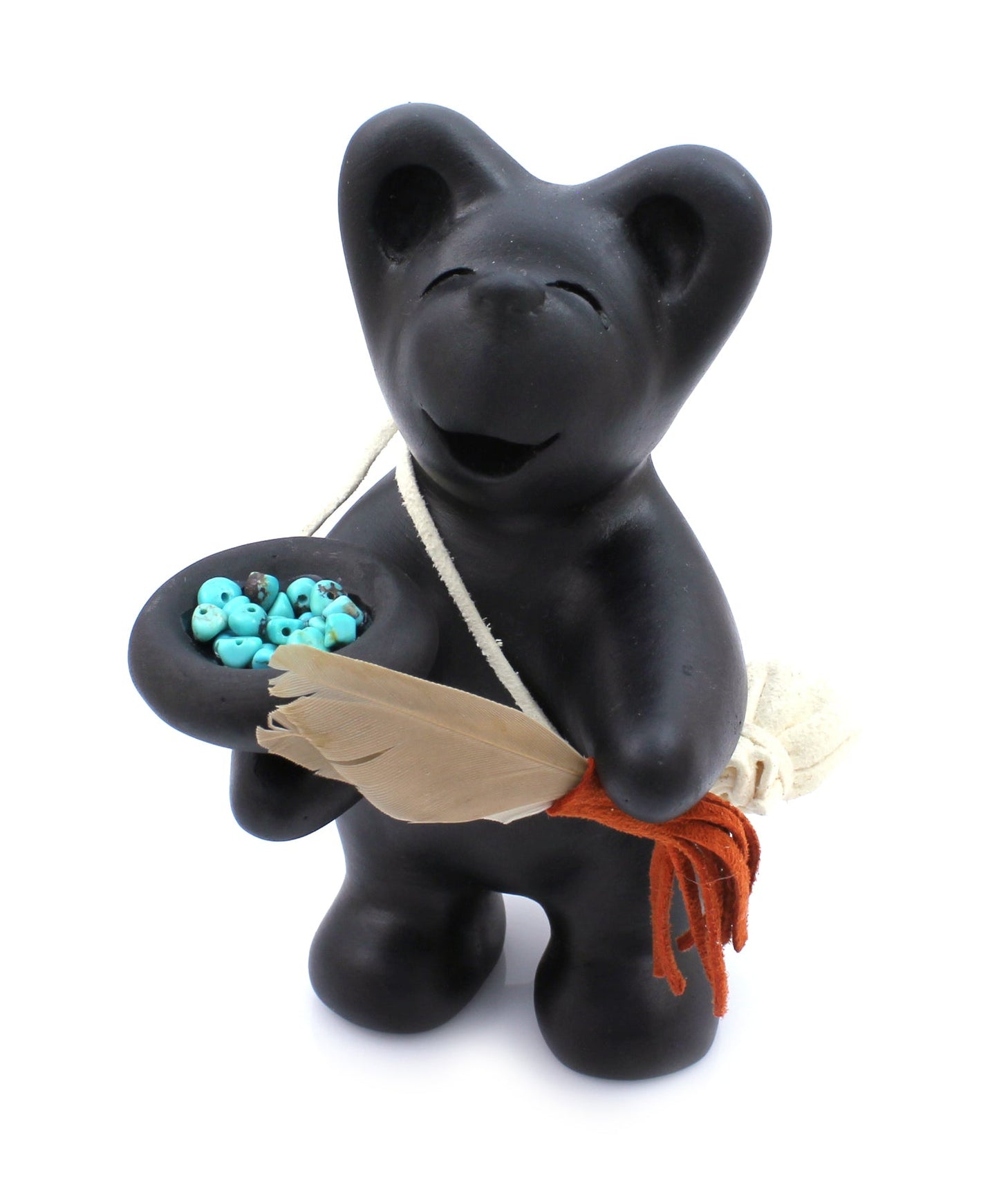 Mini Bear with Offerings-Sculpture-Randy Chitto-Sorrel Sky Gallery
