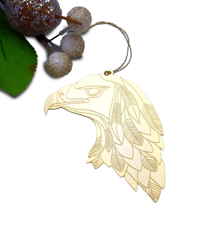 Eagle Head Christmas Ornament-Jewelry-Ray Tracey-Sorrel Sky Gallery