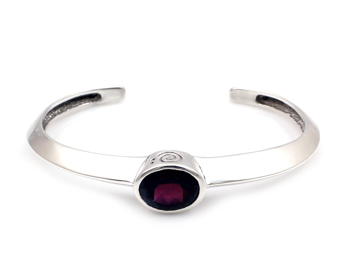 Garnet Cuff Bracelet-Jewelry-Ray Tracey-Sorrel Sky Gallery