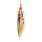 Medium Gold Feather Pendant