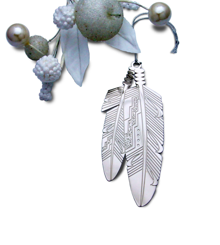 Twin Feather Christmas Ornament-Jewelry-Ray Tracey-Sorrel Sky Gallery