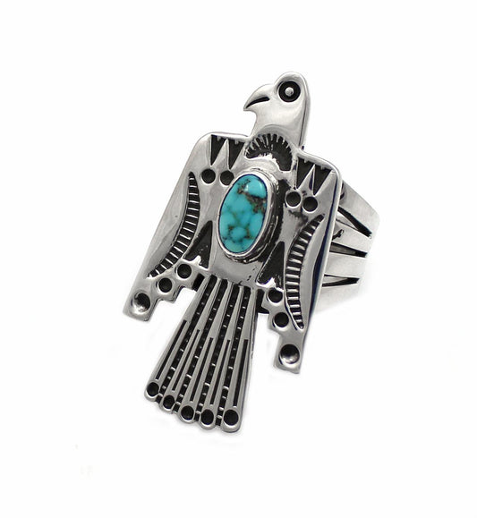 Fred Harvey Thunderbird Ring-jewelry-Ray Tracey-Sorrel Sky Gallery